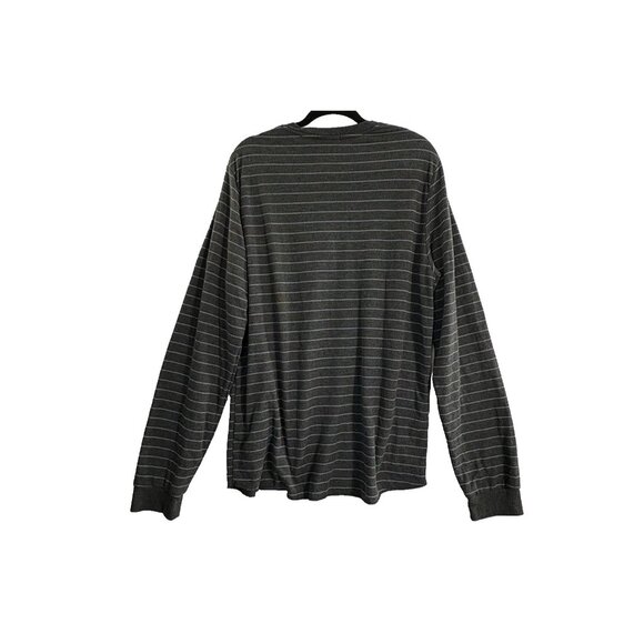 MARINE LAYER Men Layer Augusta Dbl Knit Henley Sz XL Gray Pullover Stripe 40-13 - Picture 3 of 9